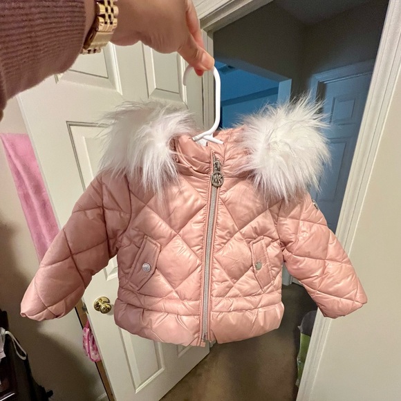 Michael Kors Baby Girls Dress In Light Pink